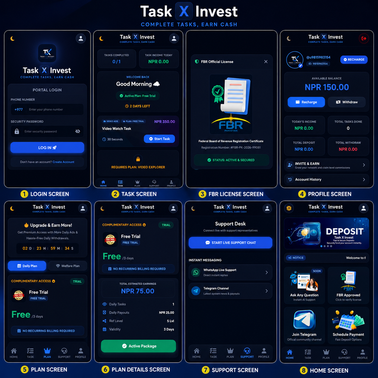 Task X Investment Script